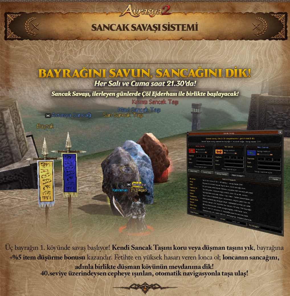 AvrasyaMt2 tanıtım paneli: Sancak savaşı sistemi